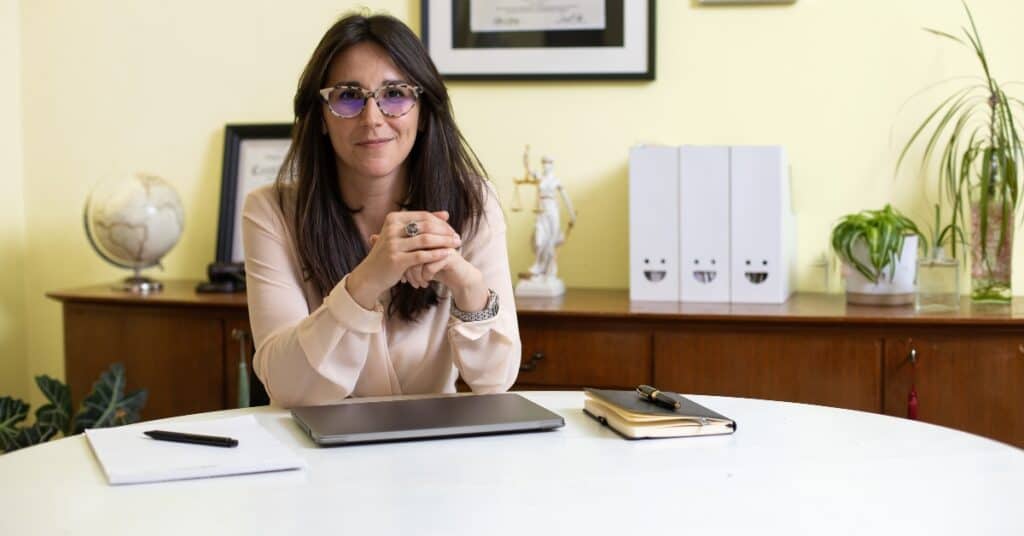 woman at desk 